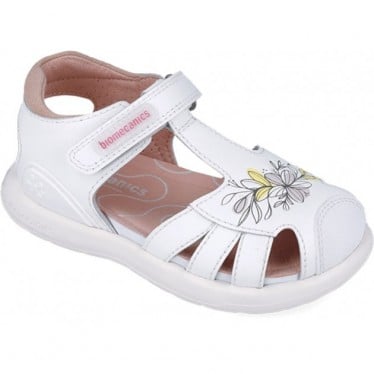 Sandalias para chica Biomecanics 252232 Bioevolution Flores BLANCO_B050