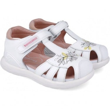 Sandalias para chica Biomecanics 252232 Bioevolution Flores BLANCO_B050
