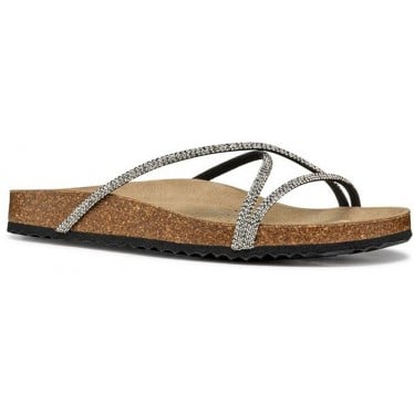Sandalias para mujer GEOX Brionia D55Y3B BLACK_SILVER