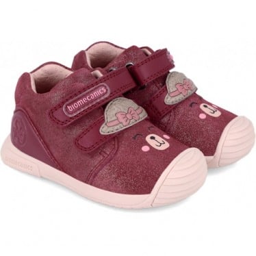Botines para niña de BIOMECANICS 241107 serraje FRAGOLA