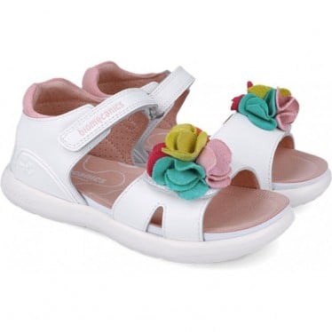 Sandalias para chica Biomecanics 252241 Bioevolution Flor BLANCO_B050