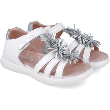 Sandalias para chica Biomecanics 252242 Bioevolution Flores BLANCO_C050