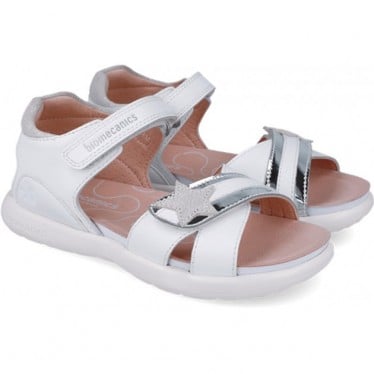 Sandalias para chica Biomecanics 252244 Bioevolution Estrella BLANCO_B050