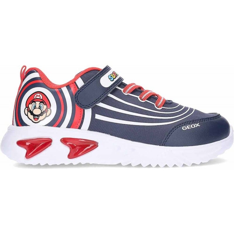 Deportivas con luz GEOX J55DZB Super Mario J Assister NAVY_RED