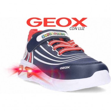 Deportivas con luz GEOX J55DZB Super Mario J Assister NAVY_RED