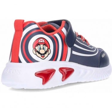 Deportivas con luz GEOX J55DZB Super Mario J Assister NAVY_RED