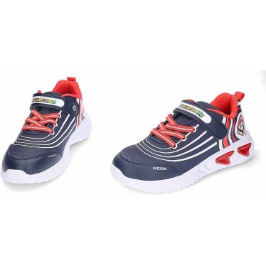 Deportivas con luz GEOX J55DZB Super Mario J Assister NAVY_RED