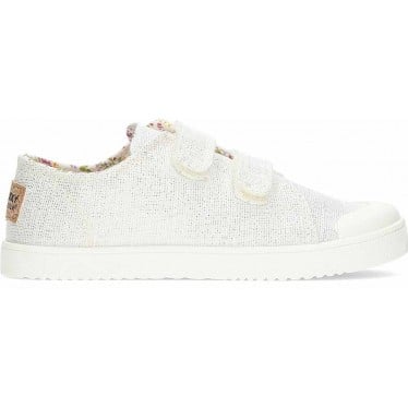 Zapatillas de lona barefoot PABLOSKY 980050 BLANCO_PLATA