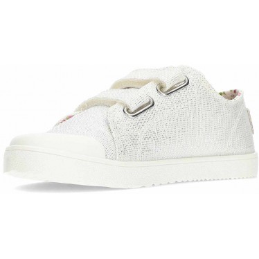 Zapatillas de lona barefoot PABLOSKY 980050 BLANCO_PLATA