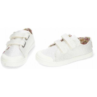 Zapatillas de lona barefoot PABLOSKY 980050 BLANCO_PLATA