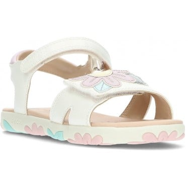 Sandalia para niña GEOX Haiti J558ZB WHITE_PINK
