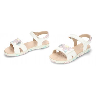 Sandalia para niña GEOX Haiti J558ZB WHITE_PINK