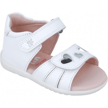 Sandalias para chica Garvalin 252302 Basic Corazones BLANCO_B050