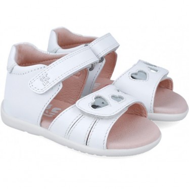 Sandalias para chica Garvalin 252302 Basic Corazones BLANCO_B050