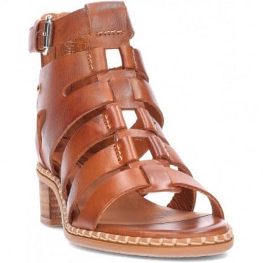 Sandalias romanas con tacon PIKOLINOS Blanes W3H-1823 BRANDY
