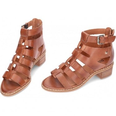 Sandalias romanas con tacon PIKOLINOS Blanes W3H-1823 BRANDY