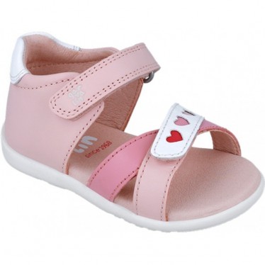 Sandalias para chica Garvalin 252304 Basic Corazones ROSA_MAGNOLIA_A816