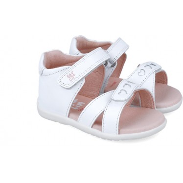 Sandalias para chica Garvalin 252304 Basic Corazones BLANCO_C050