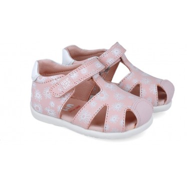 Sandalias para chica Garvalin 252305 Basic Estampado Flores ROSA_A032