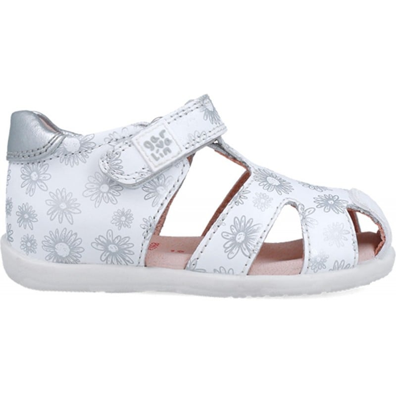 Sandalias para chica Garvalin 252305 Basic Estampado Flores BLANCO_B050