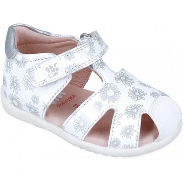Sandalias para chica Garvalin 252305 Basic Estampado Flores BLANCO_B050
