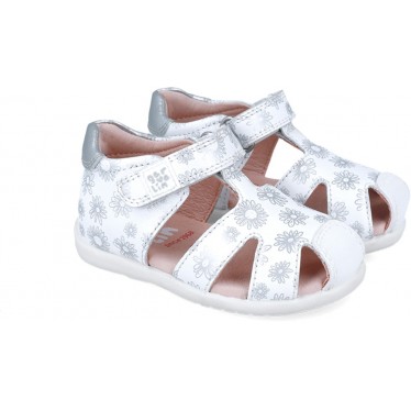 Sandalias para chica Garvalin 252305 Basic Estampado Flores BLANCO_B050
