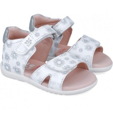 Sandalias para niña Garvalin 252306 Estampado Flores BLANCO_B050