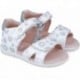 Sandalias para niña Garvalin 252306 Estampado Flores BLANCO_B050
