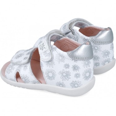 Sandalias para niña Garvalin 252306 Estampado Flores BLANCO_B050