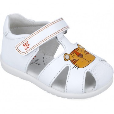 Sandalias para bebé Garvalin 252316 Primeros pasos Tigre BLANCO_B050
