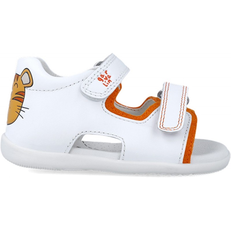 Sandalias para chico Garvalin 252317 Primeros pasos Tigre BLANCO_B050