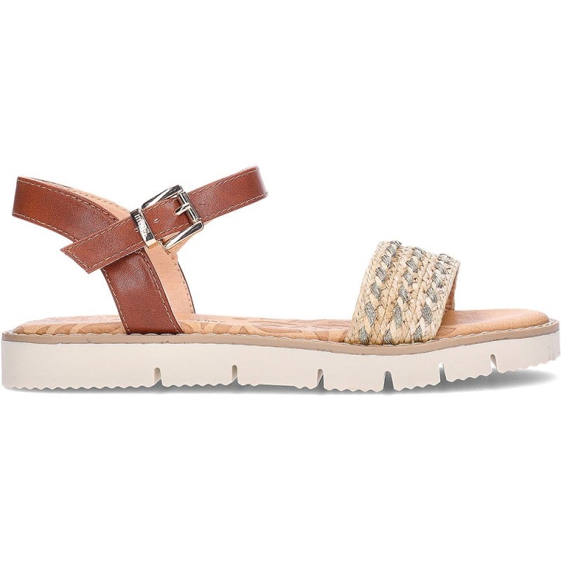 Sandalias planas de mujer MTNG Siren 53248 NATURAL_CUERO