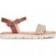 Sandalias planas de mujer MTNG Siren 53248 NATURAL_CUERO
