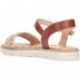 Sandalias planas de mujer MTNG Siren 53248 NATURAL_CUERO