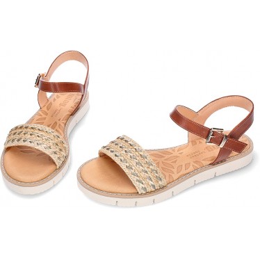 Sandalias planas de mujer MTNG Siren 53248 NATURAL_CUERO