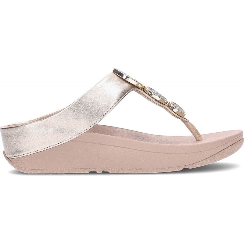 Sandalias FitFlop HJ1 Halo Bead-Circle Metallic LATTE_BEIGE