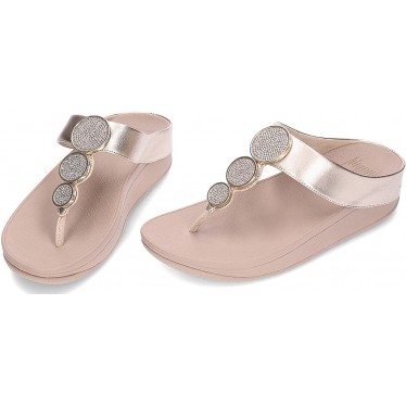Sandalias FitFlop HJ1 Halo Bead-Circle Metallic LATTE_BEIGE