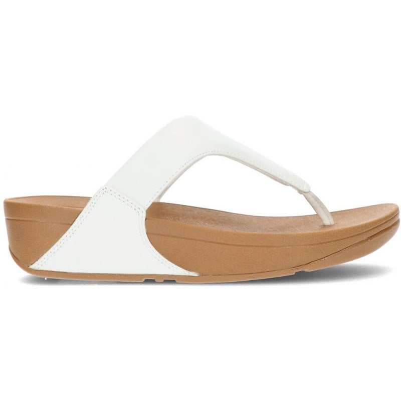 SANDALIAS FITFLOP LULU LEATHER TOEPOST WHITE