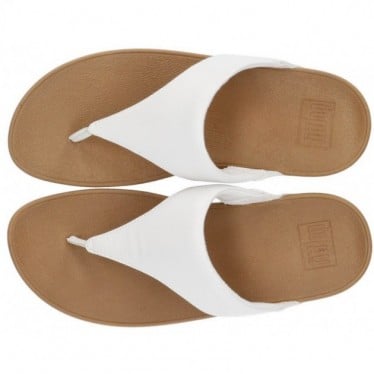 SANDALIAS FITFLOP LULU LEATHER TOEPOST WHITE