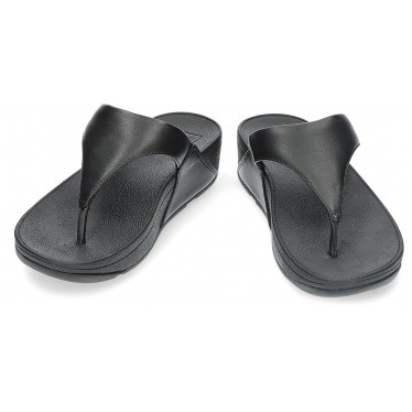 SANDALIAS FITFLOP LULU LEATHER TOEPOST BLACK