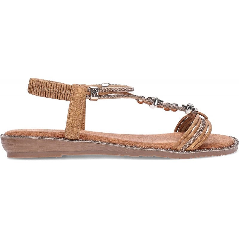 Sandalias de mujer EXE 80137 STRASS_CAMEL