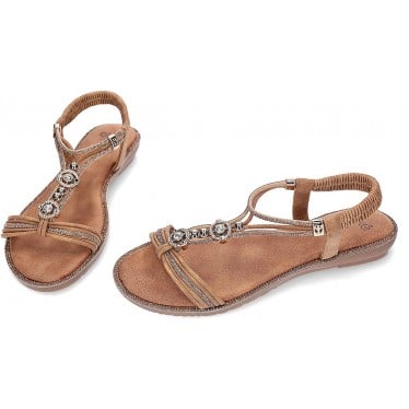 Sandalias de mujer EXE 80137 STRASS_CAMEL