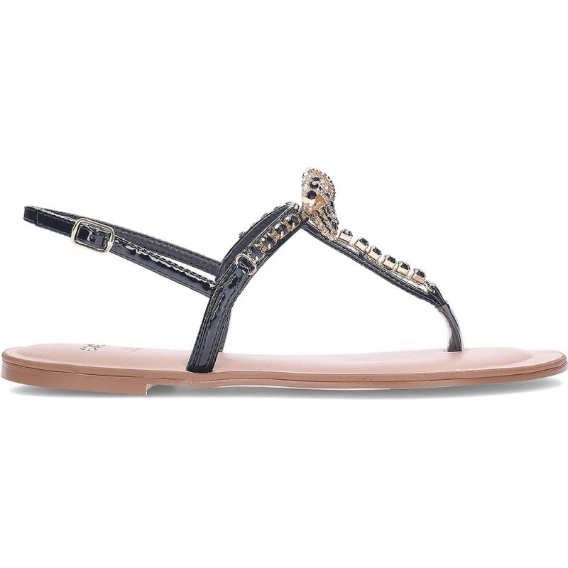 Sandalia plana de mujer EXE ANGELINA-128 STRASS_BLACK
