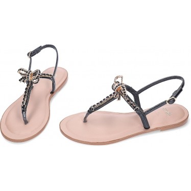 Sandalia plana de mujer EXE ANGELINA-128 STRASS_BLACK