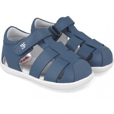 Sandalia respetuosa para chico Garvalin 252326 Barefoot Soft PETROL_A556