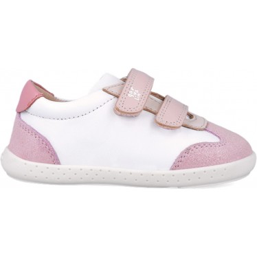 Deportiva respetuosa para chica Garvalin 252331 Barefoot Soft BLANCO_ROSA_B113