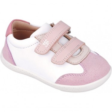 Deportiva respetuosa para chica Garvalin 252331 Barefoot Soft BLANCO_ROSA_B113