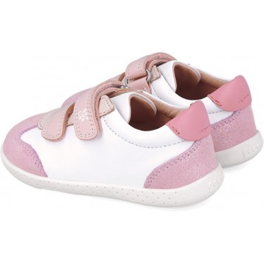 Deportiva respetuosa para chica Garvalin 252331 Barefoot Soft BLANCO_ROSA_B113