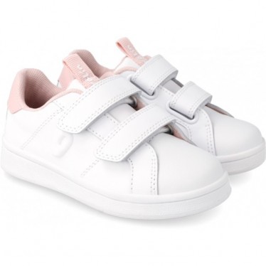 Sneaker colegial para chica Garvalín 231750 Cool BLANCO_ROSA_B113