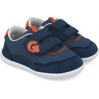 Deportiva respetuosa para chico Garvalin 252335 Soft Rejilla AZUL_NARANJA_A056